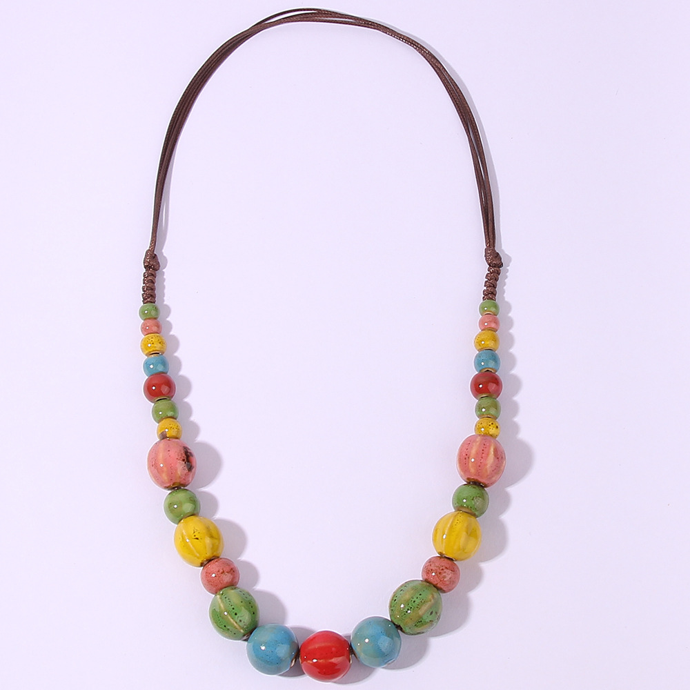 1 Piece Quantity Shopping Occasion Wholesale Jewelry Original Design Geometric Ceramics Long Necklace