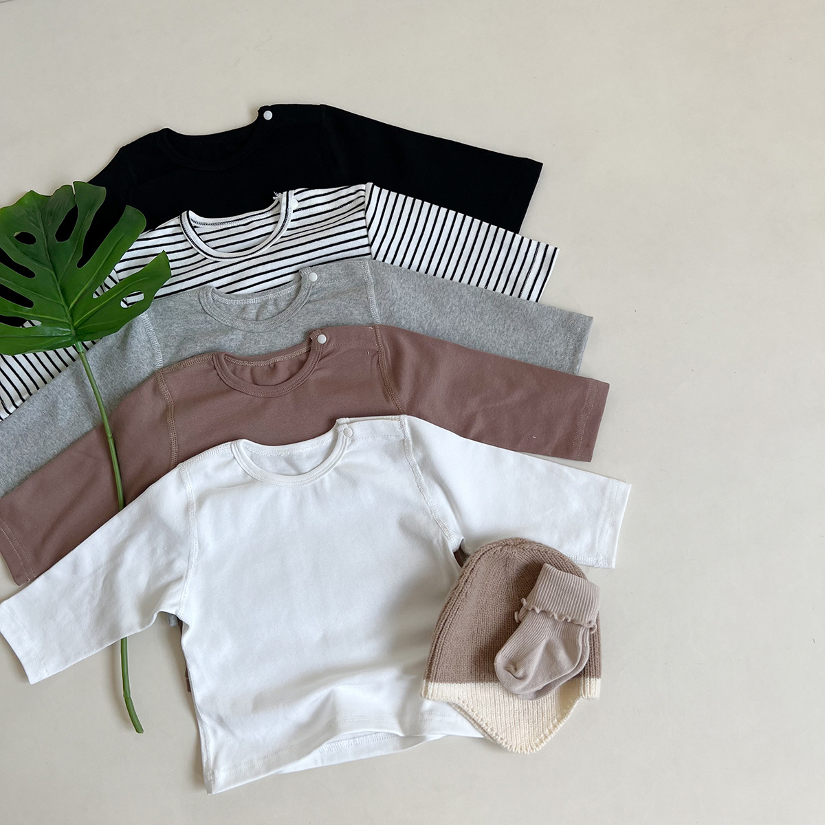 Casual Stripe Cotton T-shirts & Shirts display picture 1