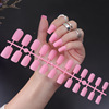 Long matte nail stickers, multicoloured fake nails for manicure, ready-made product, European style