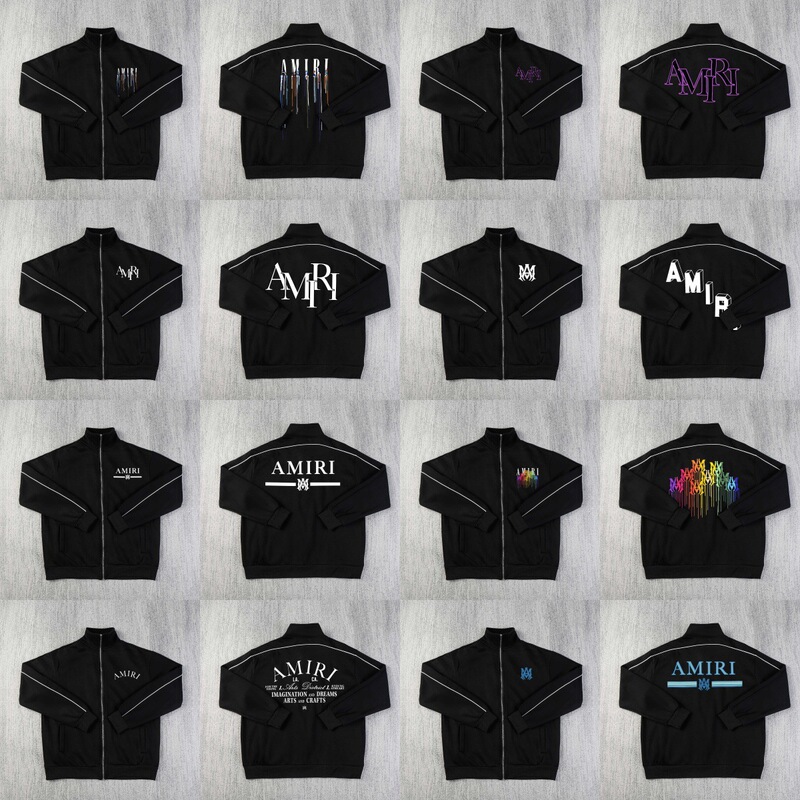 Amiri 24Ss New Autumn and Winter Sweatshirt Versatile Letter Jacket Matching Cardigan Baseball Jacket Long Pants Set Amiri 24Ss New Autumn and Winter Sweatshirt Versatile Letter Jacket Matching Cardigan Baseball Jacket Long Pants Set