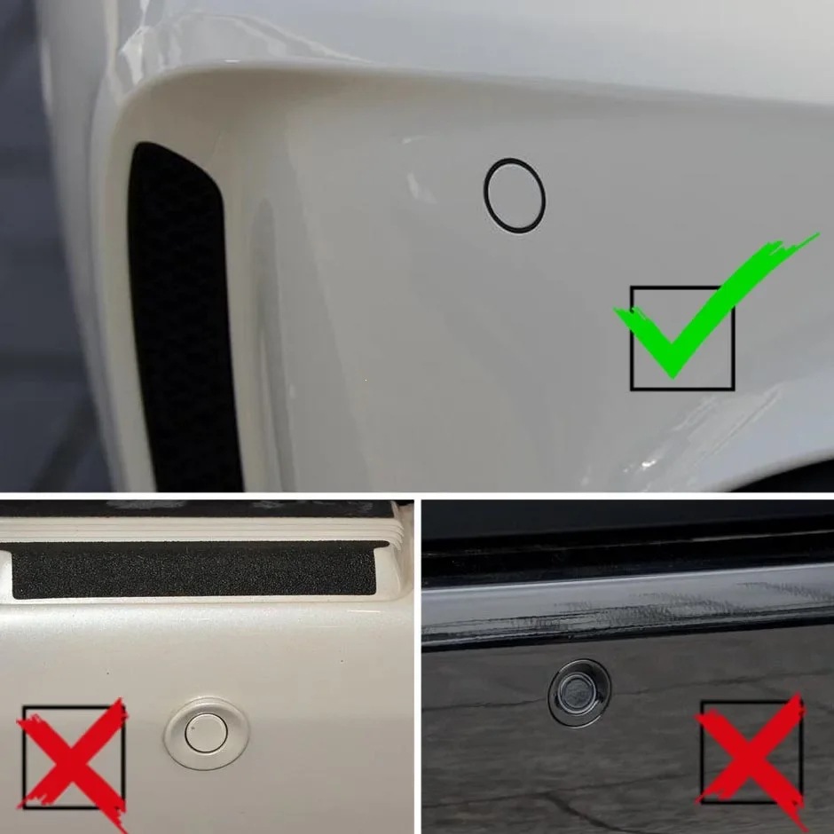 Car buzzer with built-in reversing radar assistance can be paired with a rearview camera system, featuring 4 rear sensors, directly supplied by the manufacturer