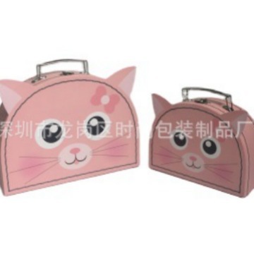 工厂做各种可爱儿童玩具手提盒手提箱 男女宝宝服装礼服包装盒