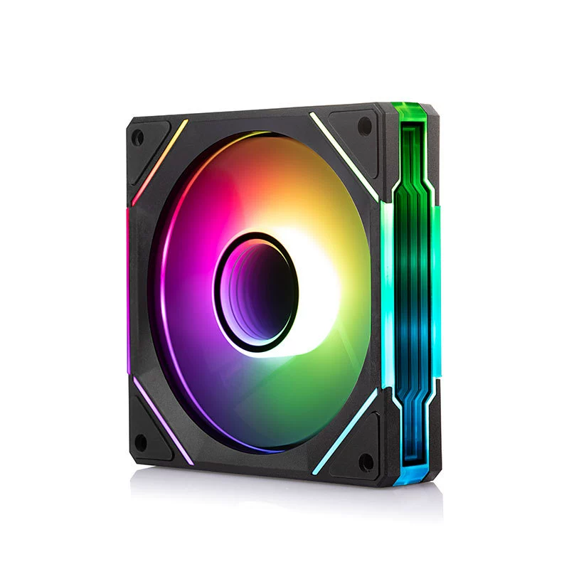 Вентилятор корпуса JinheTian (金河田) Prism 5 Pro 5V 3-контактный ARGB с божественной подсветкой, синхронизация, 12 см, тихий PWM, бесконечное зеркало