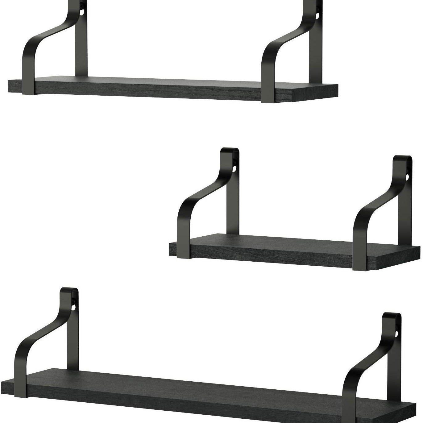 Amazon colgante de pared estante de madera flotante estante de almacenamiento de baño cocina sala de estar montado en la pared partición