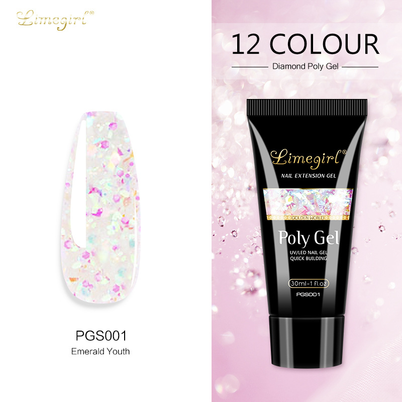 30ML uñas arte papel libre titular extensión rápida modelo de cristal pegamento indoloro UV extensión pegamento indoloro fototerapia cristal pegamento