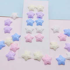 純色馬卡龍摺痕凹凸立體五角星 手工diy髮夾頭飾文具配件材料批發