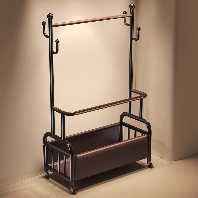 Floor-Standing Clothes Rack for Bedroom, Home Indoor Clothes Rack, 2026 New Model, Movable Multifunctional Coat Rack Floor-Standing Clothes Rack for Bedroom, Home Indoor Clothes Rack, 2026 New Model, Movable Multifunctional Coat Rack