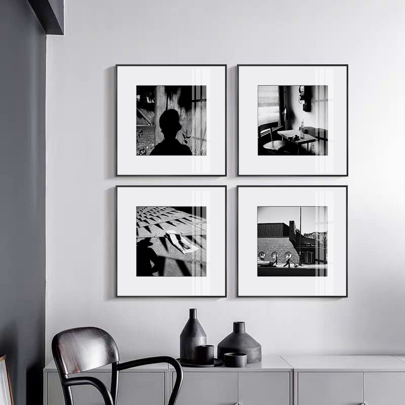 薇薇安现代简约黑白艺术装饰画客厅卧室摄影集挂画玄关样板间壁画