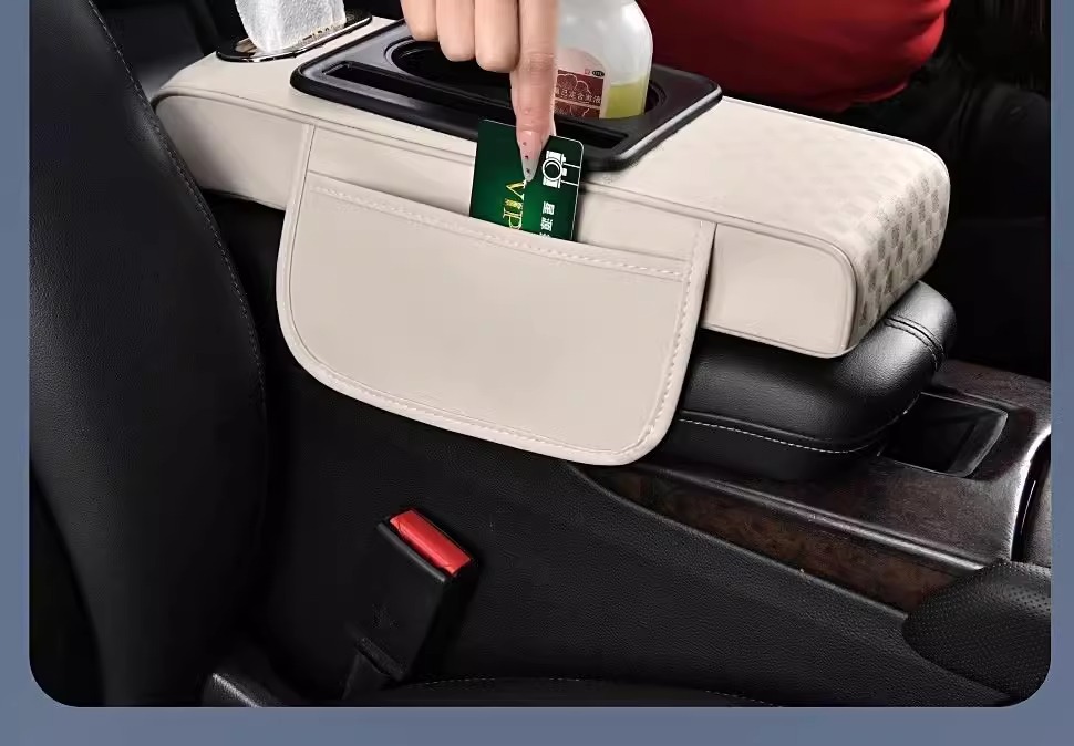 Car Compact Special Car Armrest Box Protective Pad Tissue Box Central Narrow Elbow Heightening Pad Water Cup Holder