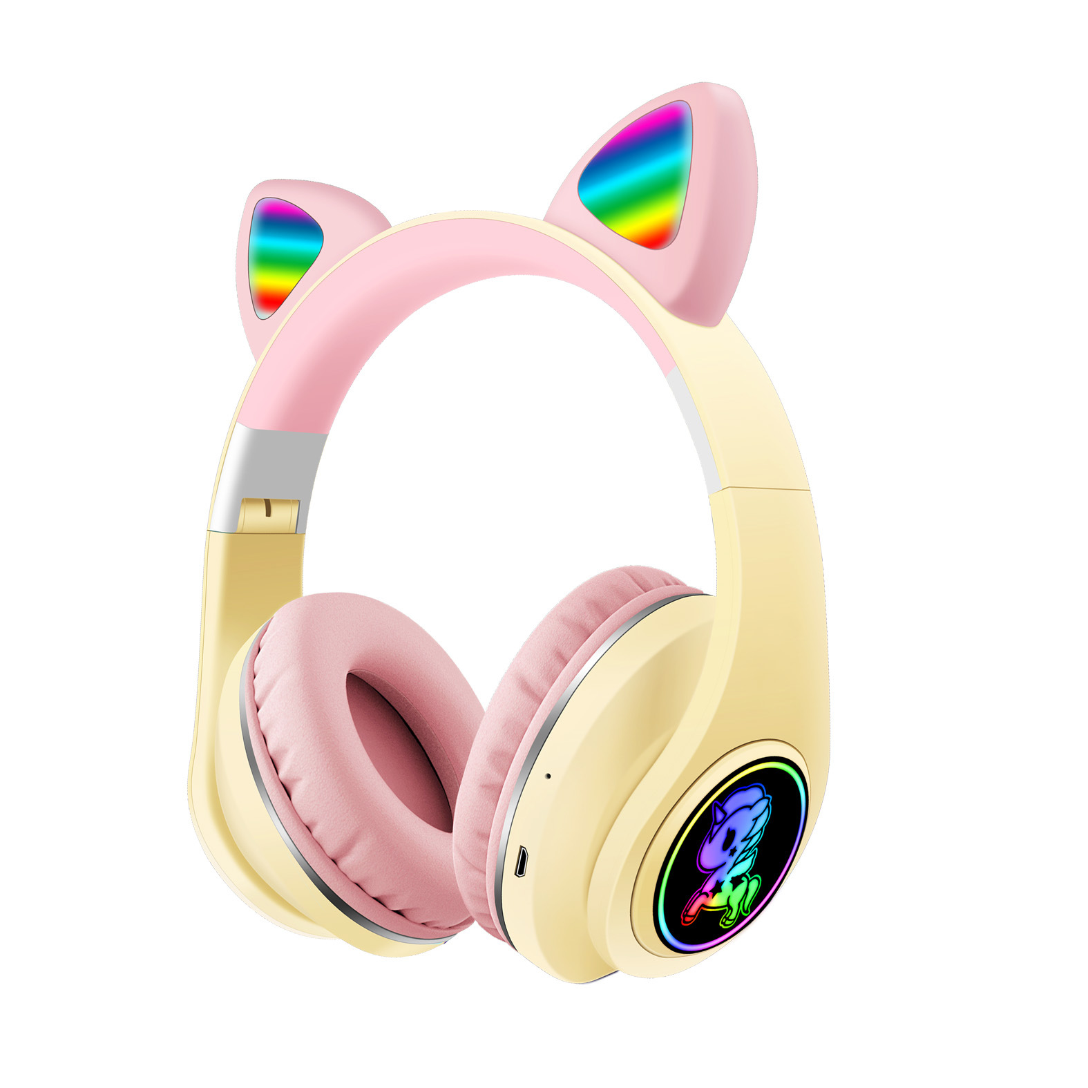 Nuevo M2 M7 gato oído auricular Bluetooth auricular luminoso macaron color todo incluido oído auriculares inalámbricos 5,0