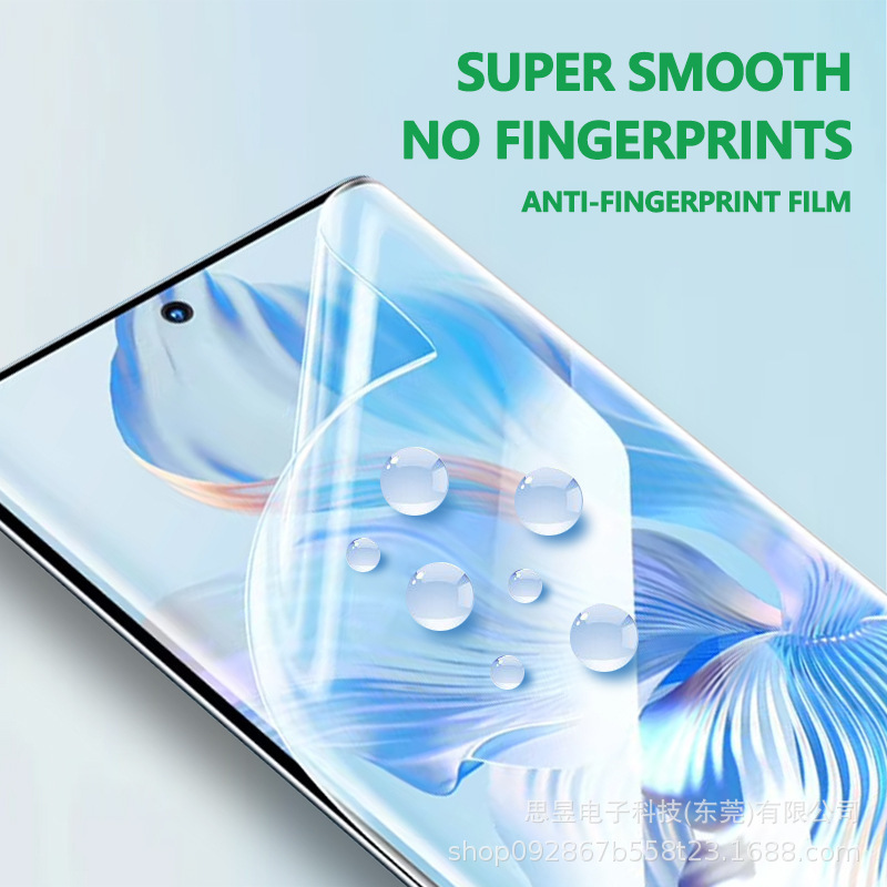 Suitable for Apple 14Promax High-Definition Anti-Fingerprint Mobile Phone Film Electroplated Tpuepu Hydrogel Screen Protector