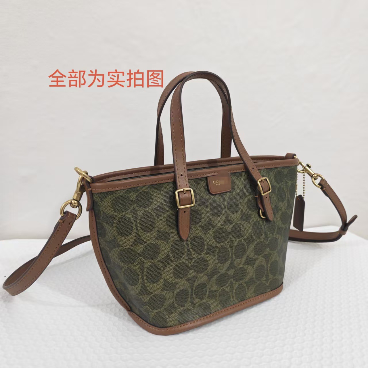 Kiçik qadın çantası - monogram çiyin və əl çantası 21x16x11 sm