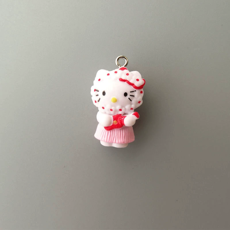 Hello Kitty, маленькая мини-фигура, подвеска, handmade