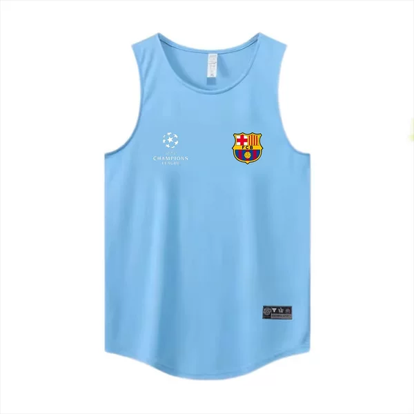 Quick-dry vest American style fitness summer Champions League football Barcelona club men's sleeveless breathable loose large size