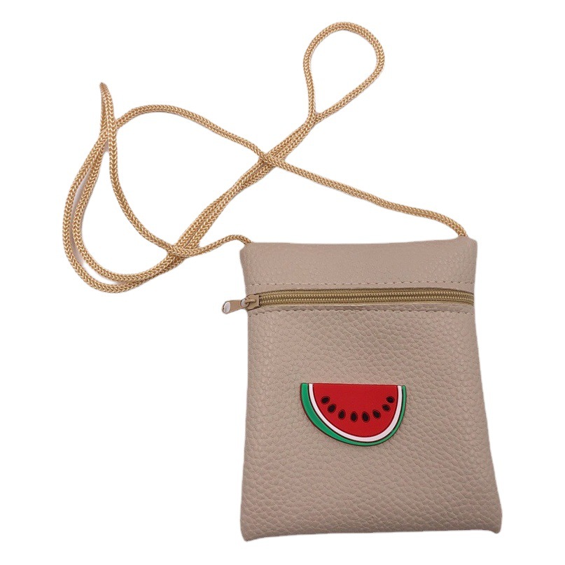 New pu long rope crossbody coin purse cute children's coin key small bag small gift 2 yuan shop