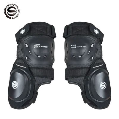 Star Rider Motorcycle Road Racing Bending Track Knee Guard with Wear Bag Slider Anti-fall Knee Guard SKR-902 (Motorcycle Safety Supplies) - black-all-yards