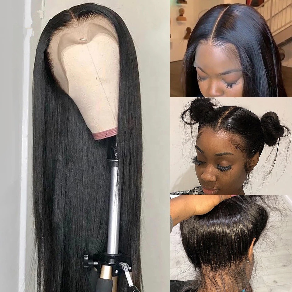 Women's Simple Style Party Street High Temperature Wire Long Bangs Long Straight Hair Wigs display picture 1