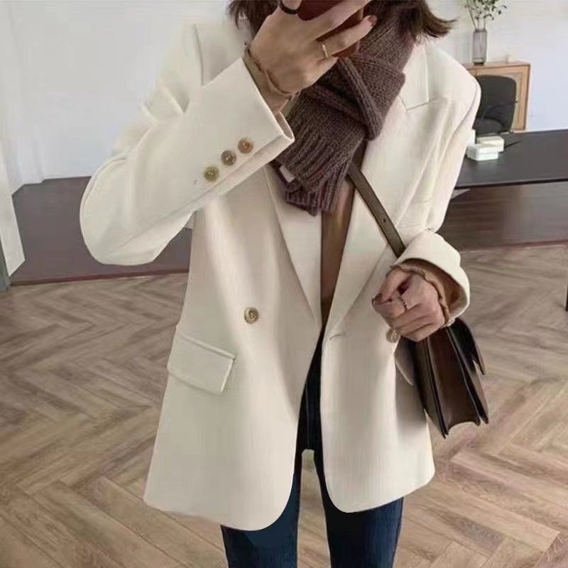 Blazer Décontracté Pour Femme Style Chic Et Élégant Automne Hiver_voghion.com