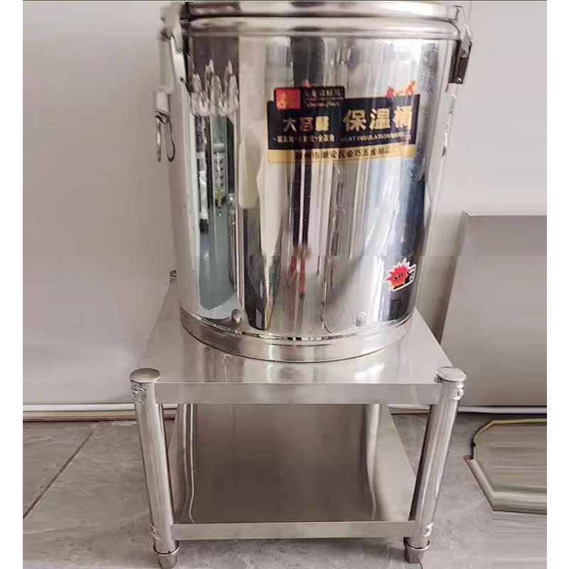 Stainless Steel Storage Rack Disinfection Cabinet Rack Hotel Soup Bucket Rack Insulation Bucket Bracket Rice Noodle Oil Tank Bucket Rack Floor-Standing Shelf