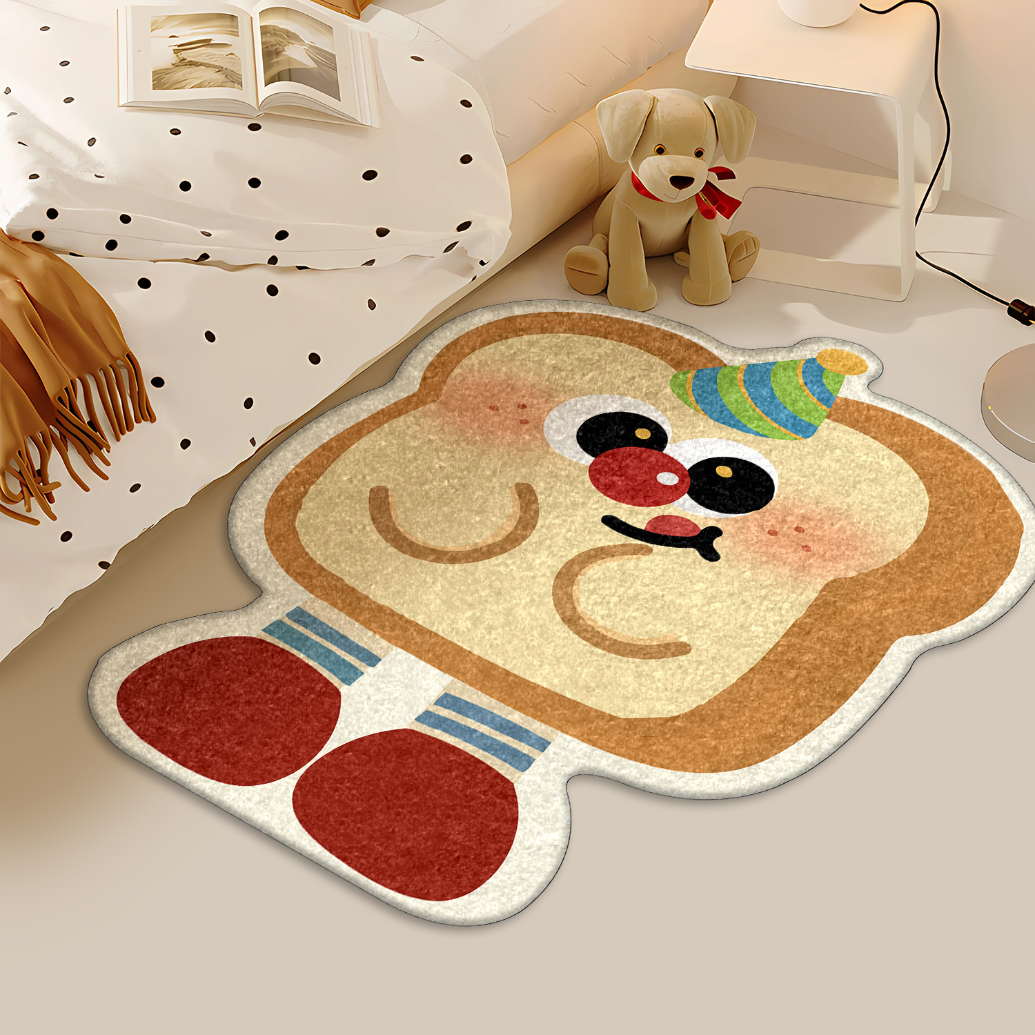 Cue And Rendy Oas-shaped Imiaion Cashmere Floor Bedroom Bedside Decoraive Foo Ma, Enrance Door Dus Removal_voghion.com