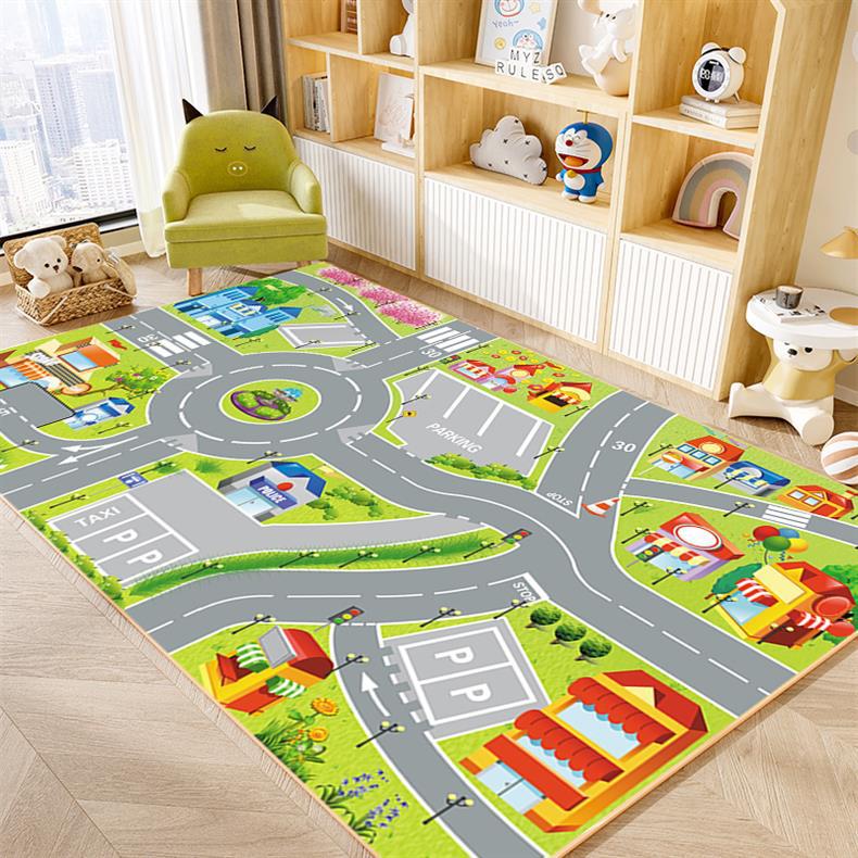 Parking Lot Carpet Kidsren's Crawling Game Track Road Traffic Kindergarten Living Room Early Education Play Bedroom Floor Mat
