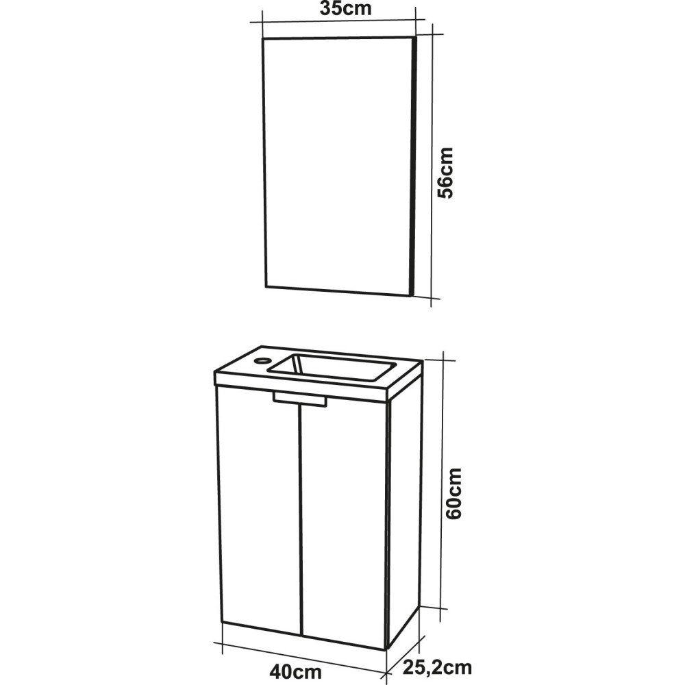 European Cross-border spot Washbasin cabinet 40 cm juego de gabinete de baño muebles para el hogar