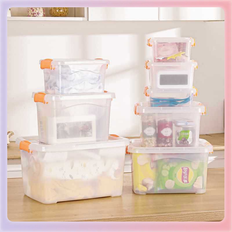 ✅ Plastic Storage Box Desktop Thickened Transparent Storage Box Miscellaneous Storage Box Organizer Box Snack Box Storage
