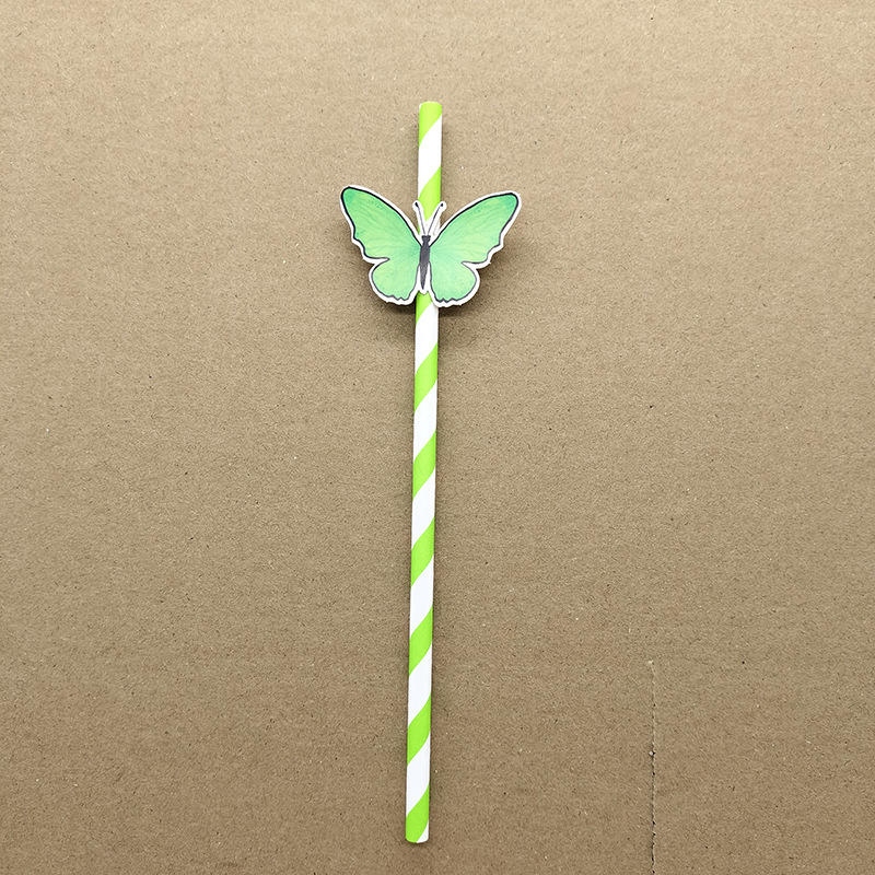 Papel desechable degradable tarjeta papilla paja postre té bar de cóctel fiesta decoración paja