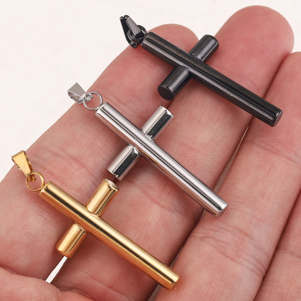 1 Piece 304 Stainless Steel Cross Pendant display picture 4