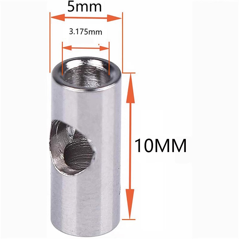 模型马达电机轴3.17mm转5mm 转换套 不锈钢齿轮转接头 专业rc配件