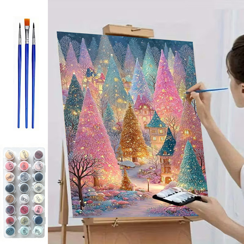 Ozon Miyazaki Jun pintura al óleo digital de verano DIY relleno manual de color curación con combinación de marcos interiores decoración de Sala de estar estilo INSI image 16