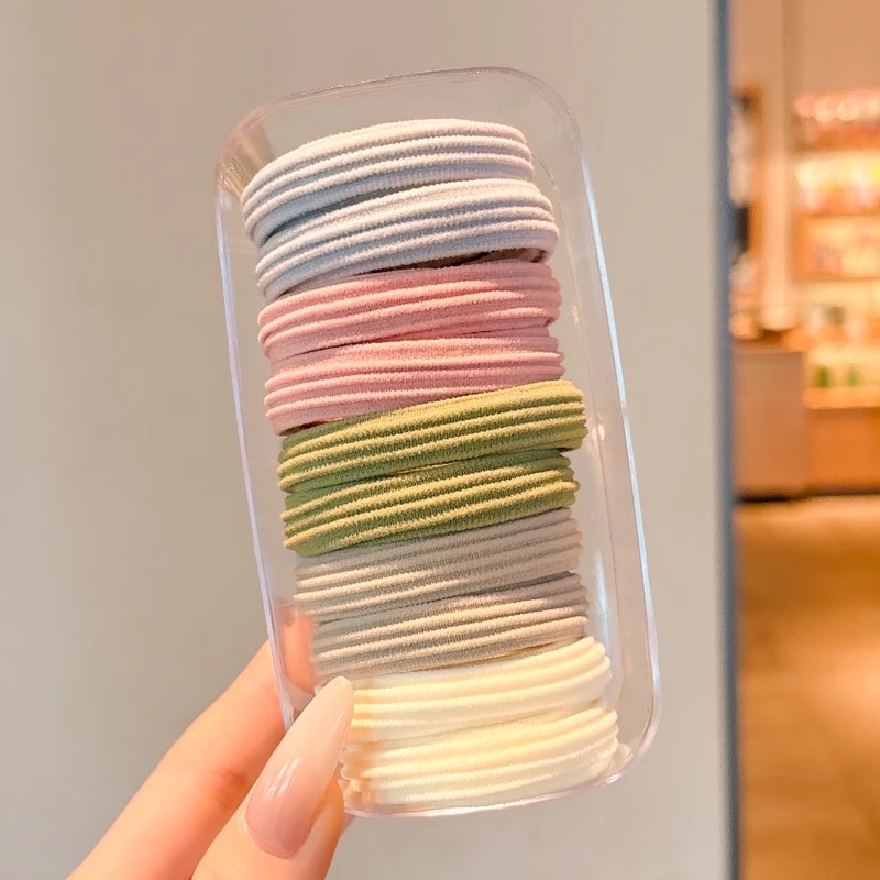 Cuerda para el cabello de cola de caballo alta, alta elasticidad y goma elástica duradera, temperamento femenino, cuerda para la cabeza, 2025 nuevo tocado de anillo para el cabello de verano