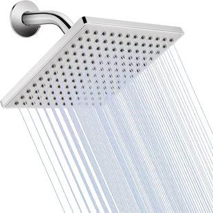 Foreign trade household top spray supercharged shower head light gray square panel concealed shower shower head