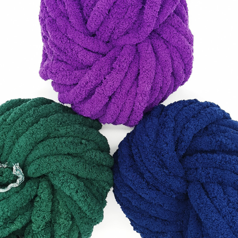 Super Thick Ice Line Chenille Cat Tail Line Hand-woven Scarf Cap Sub Line Super Thick Iceland Wool Yarn Cushion Line