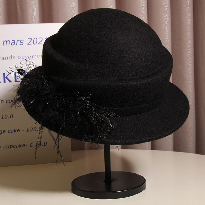 French Wool For Women, Autumn And Winter Hepburn Style, Vintage Versatile Woolen Fisherman Hat, Face-Slimming Elegant_voghion.com