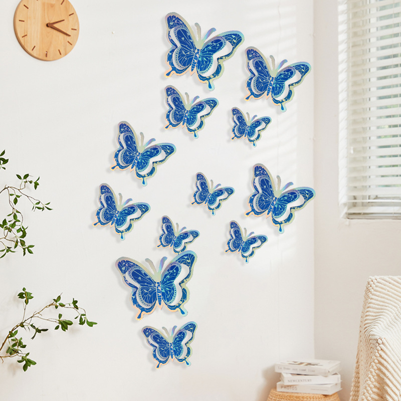 Stickers muraux 3d papillon doré décoration adhésive maison_voghion.com