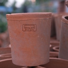 R2直小高筒粗陶红陶创意黑陶花盆陶瓷泥瓦盆多肉植物陶盆红陶盆阳