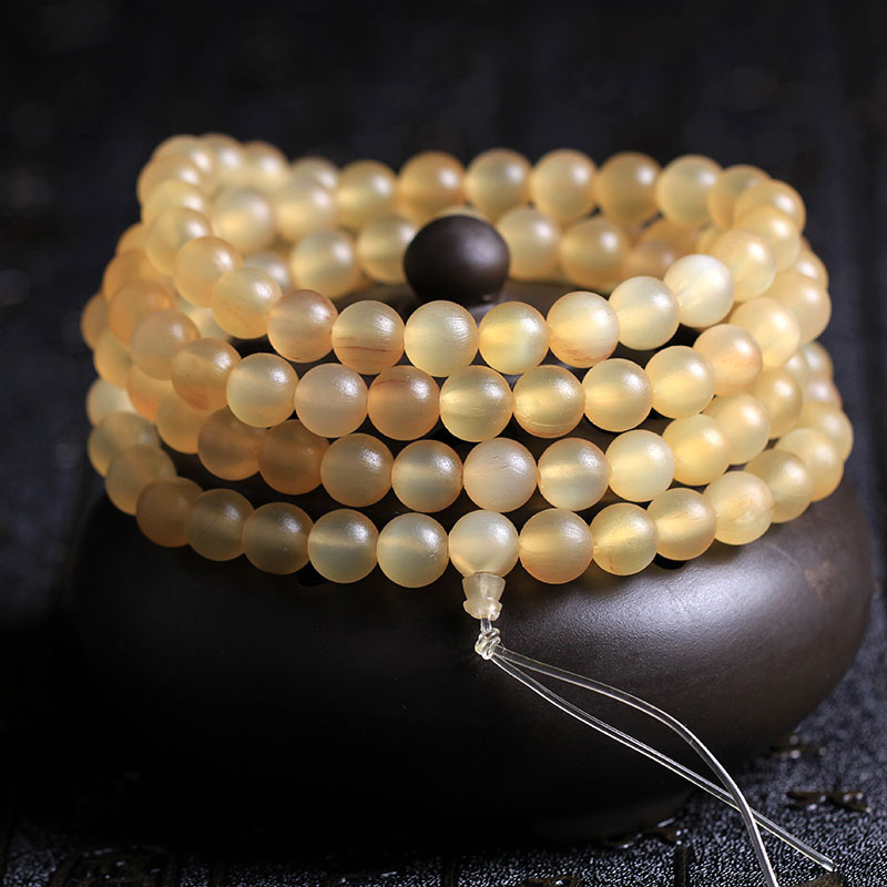 Xizang-Style 108-Piece Sheep Horn Bracelet, Sheep Horn Prayer Beads for Men and Women, Blood-Streaked Prayer Beads, Collectible Prayer Beads, Wholesale Jewelry Xizang-Style 108-Piece Sheep Horn Bracelet, Sheep Horn Prayer Beads for Men and Women, Blood-Streaked Prayer Beads, Collectible Prayer Beads, Wholesale Jewelry