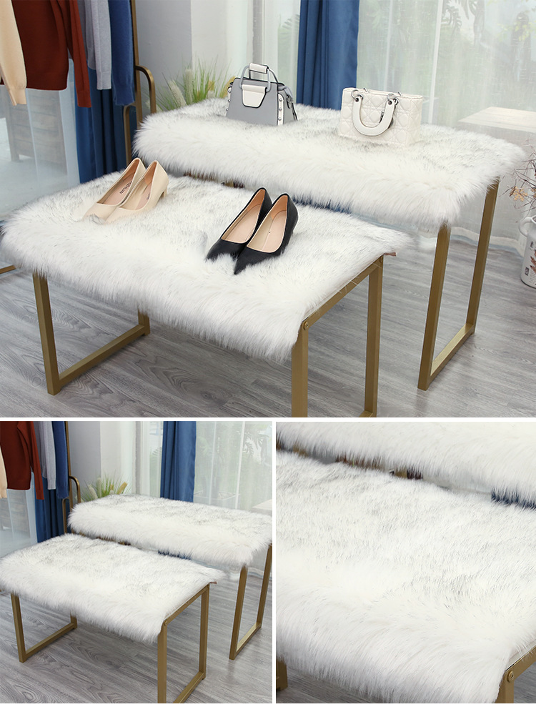 Audio Display Cabinet Fur Mat, Dressing Table Fur Mat, Floor Mat, New Year's Silk Wool Carpet, Room Floor, Computer Desk Fur Mat, Kang