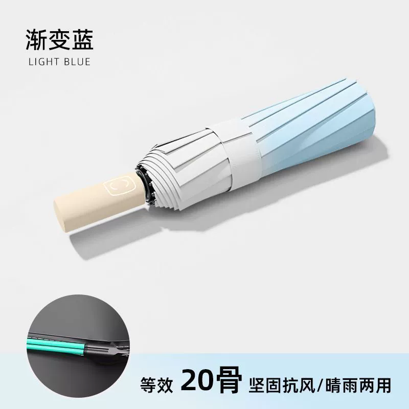 Fresh umbrella for students, handheld small capsule, gradient, sun protection, UF-protection