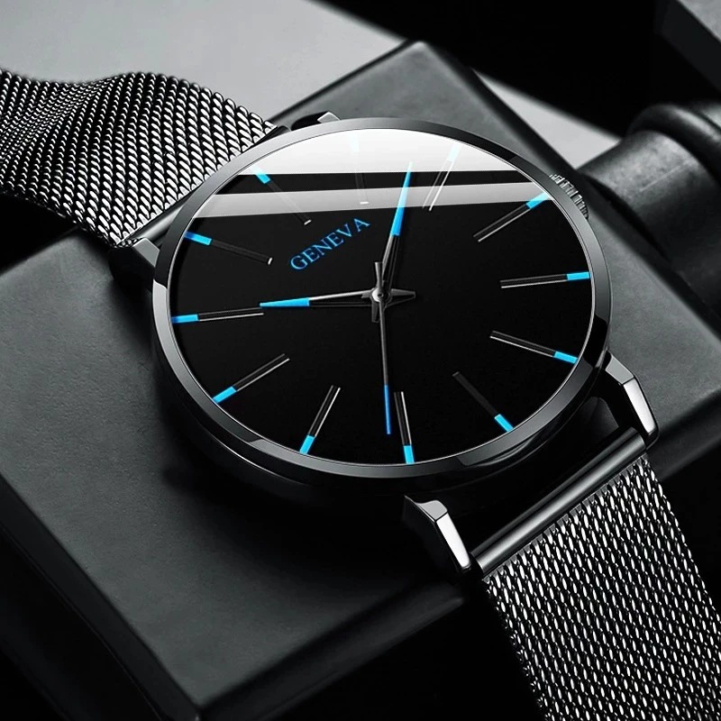 Décontractée Couleur Unie Boucle Quartz Hommes De Montres display picture 1