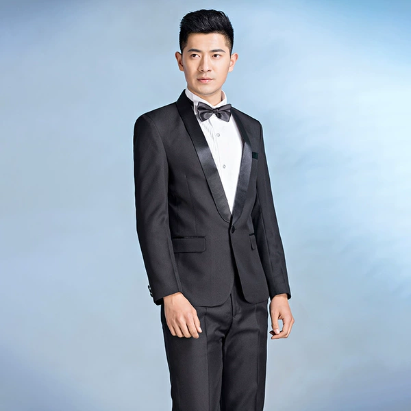 Black green fruit collar (single jacket + bow tie)