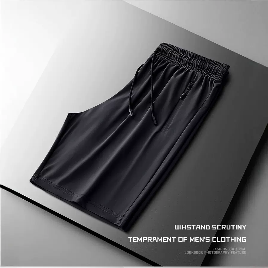 夏季薄款户外运动冰丝透气短裤男女跑步速干宽松休闲可定制短裤