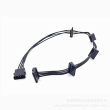 全铜IDE转SATA 一拖五刺破式 大4PIN转硬盘SATA转接线4PIN 硬盘转