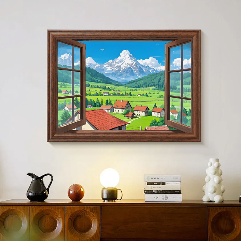 Landscape Painting Outside the Window, Bedroom Hanging Painting, Living Room Sofa Background Wall Art Decorative Painting