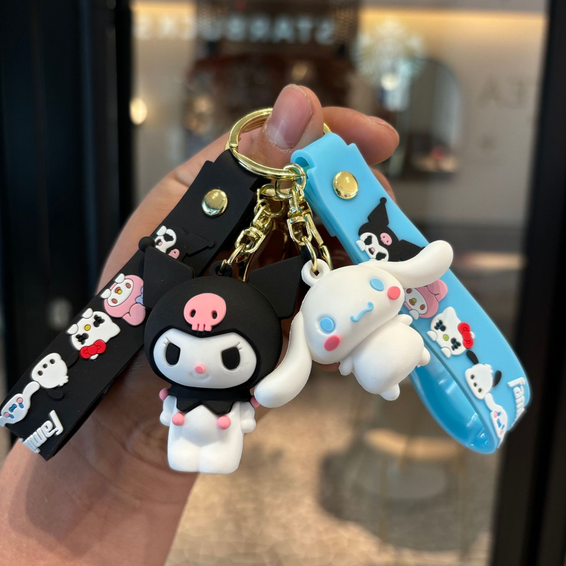 Transfronterizo Sanrio llavero pvc muñeca colgante Kulomi llavero agarre bebé máquina colgante pequeño regalo al por mayor