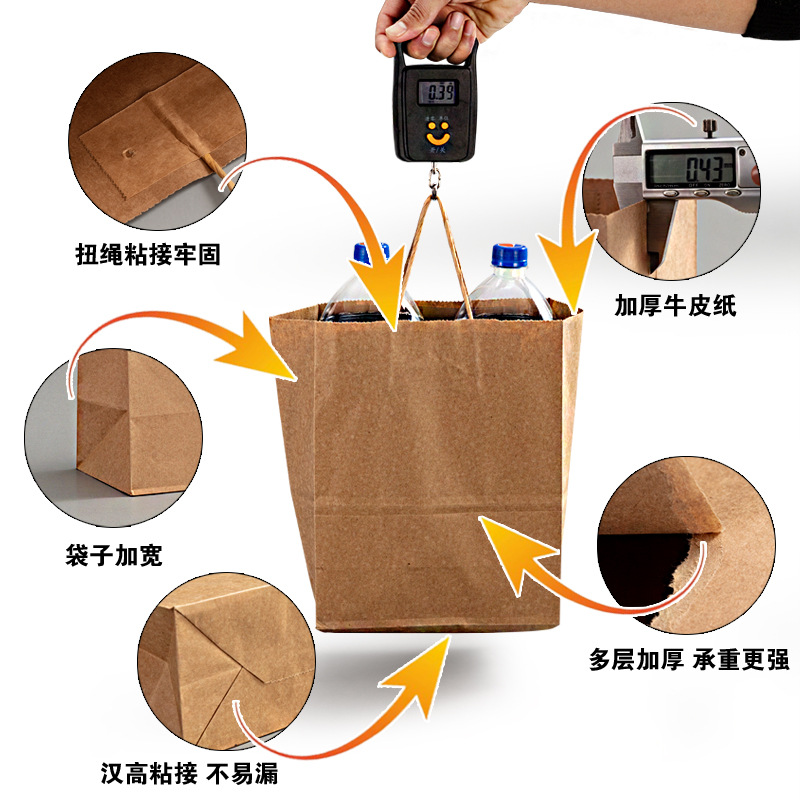 Kraft Paper Tote Bags with Printed Logos: Apparel & Gift Packaging, Food-Friendly Green Takeout Bags—Wholesale