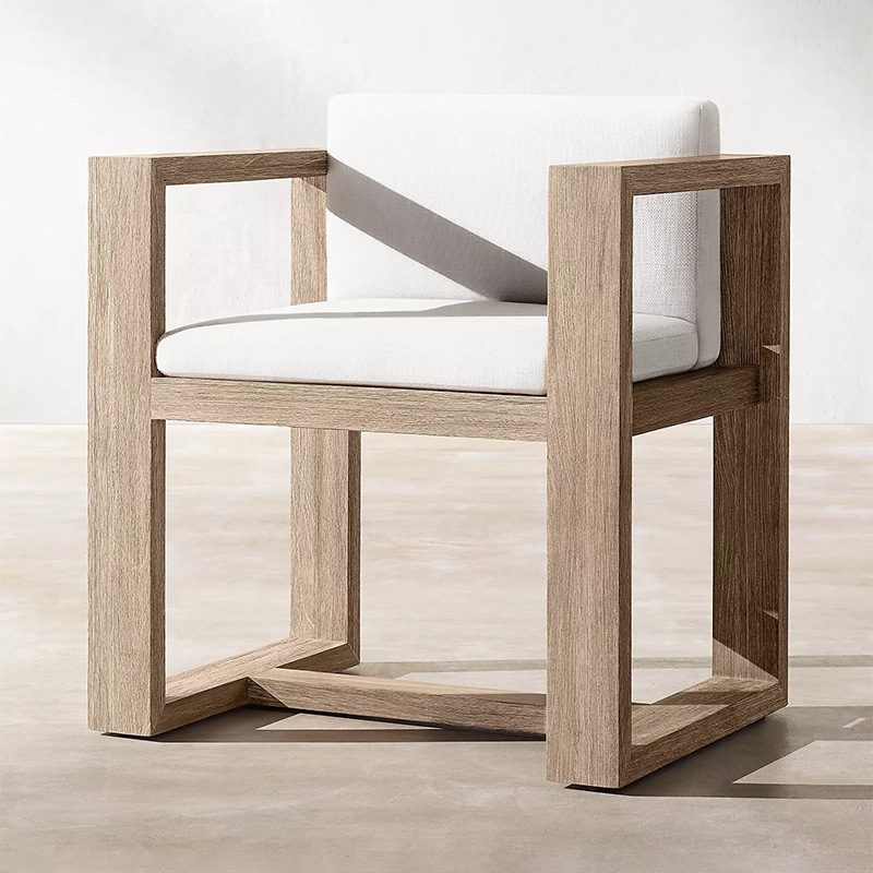 Conjunto de mesa y sillas de teca para terraza, ideal para patios y espacios al aire libre, para casas de huéspedes y jardines, resistente al agua, a la intemperie y a la corrosión, muebles de madera para ocio.