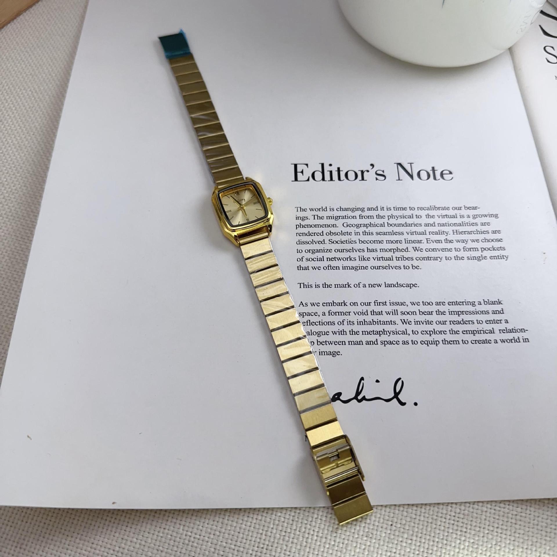 45g Weight Ordinary Glass Mirror Material Alloy Strap Material Watch Classification Pointer Display Type Single Folding Buckle Buckle Style Square Dial Shape Casual, Daily Occasion Quartz Movement Solid Color Pattern Women's Gender Simple Style Style Simple Style Solid Color Single Folding Buckle Quartz Watch Women's Watches 7