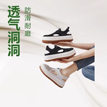 凉鞋女夏2026春季新款飞织镂空透气洞洞鞋牛筋底防滑耐磨女士拖鞋